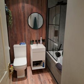 Karndean flooring on the wall as well!!